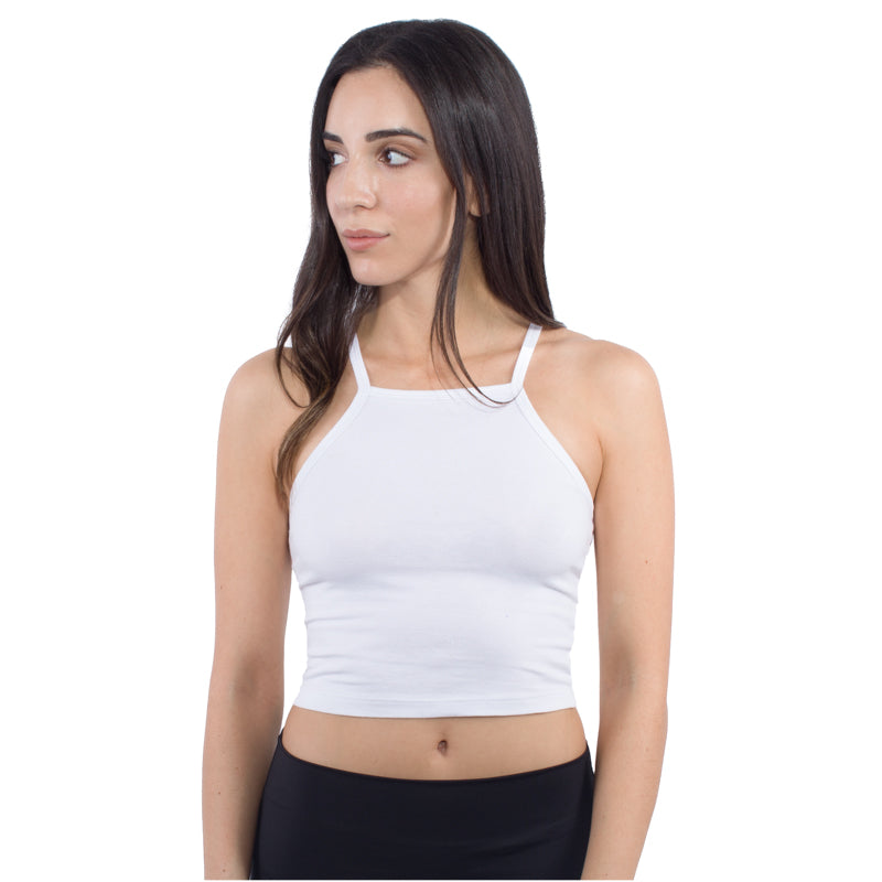 High Neck Crop Tank