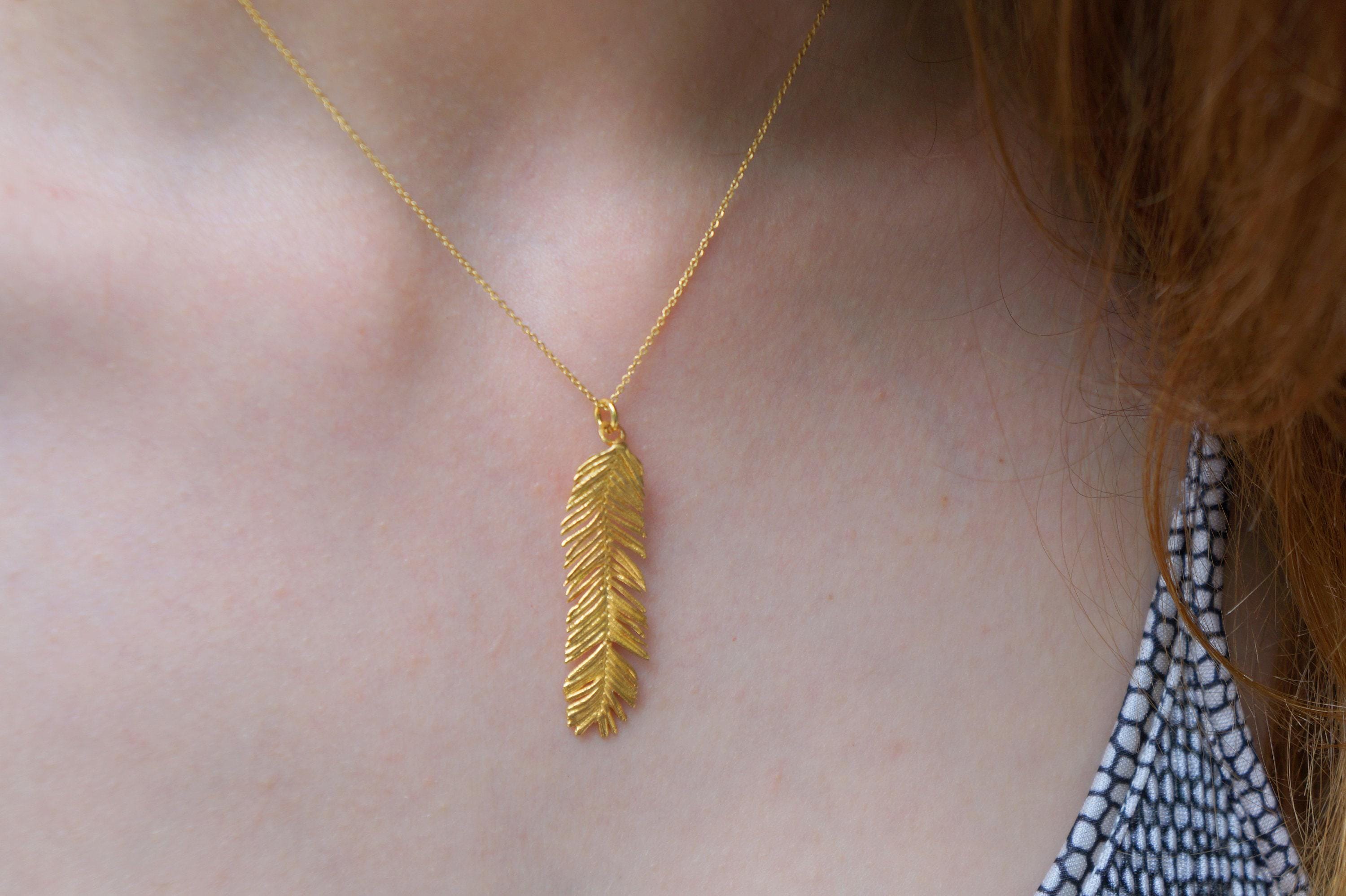 Mimosa Leaf Necklace