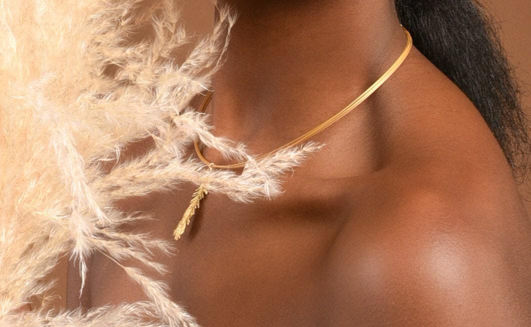 Mimosa Leaf Necklace