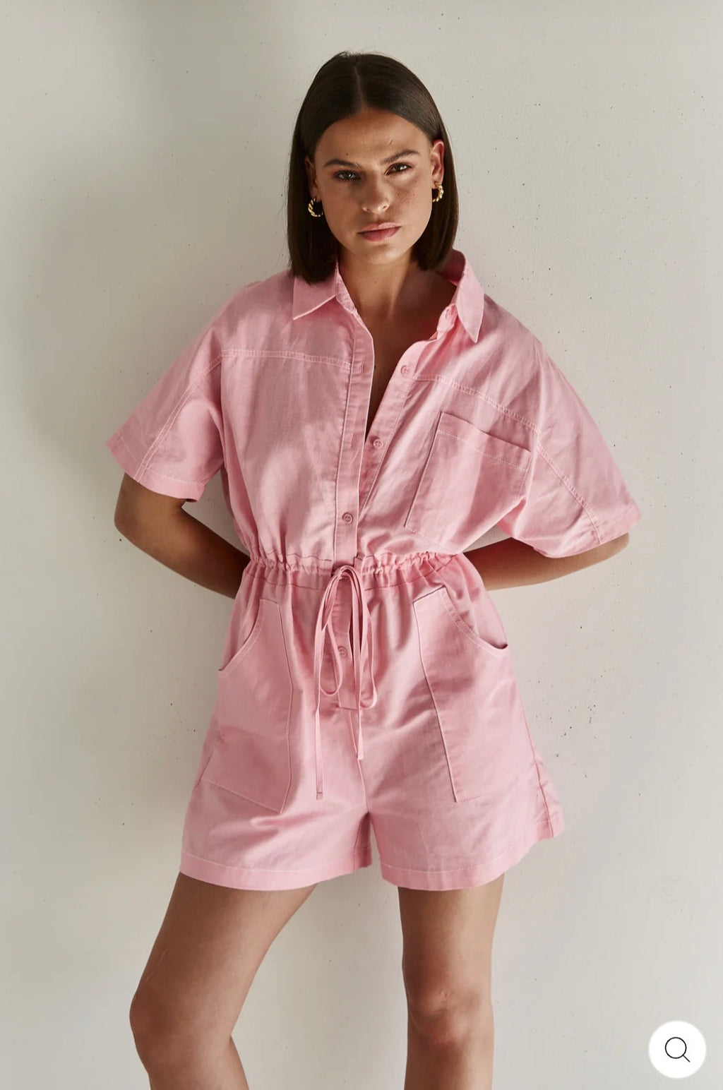 Pink Cotton Jumpsuit