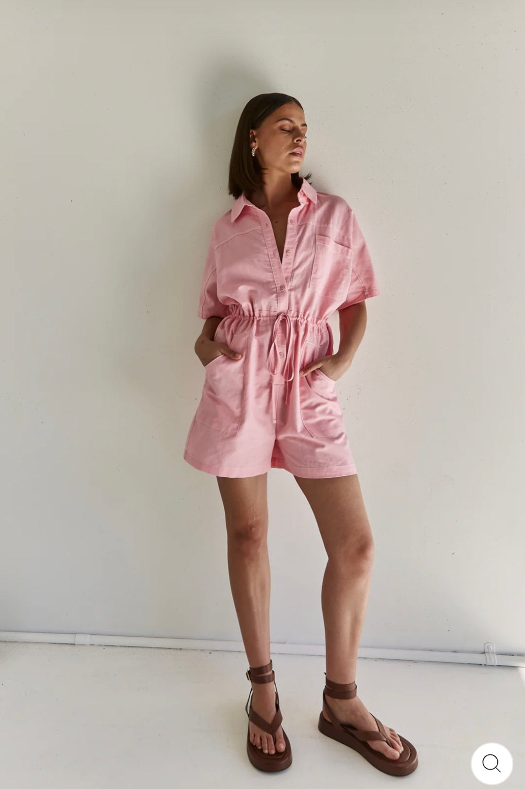 Pink Cotton Jumpsuit